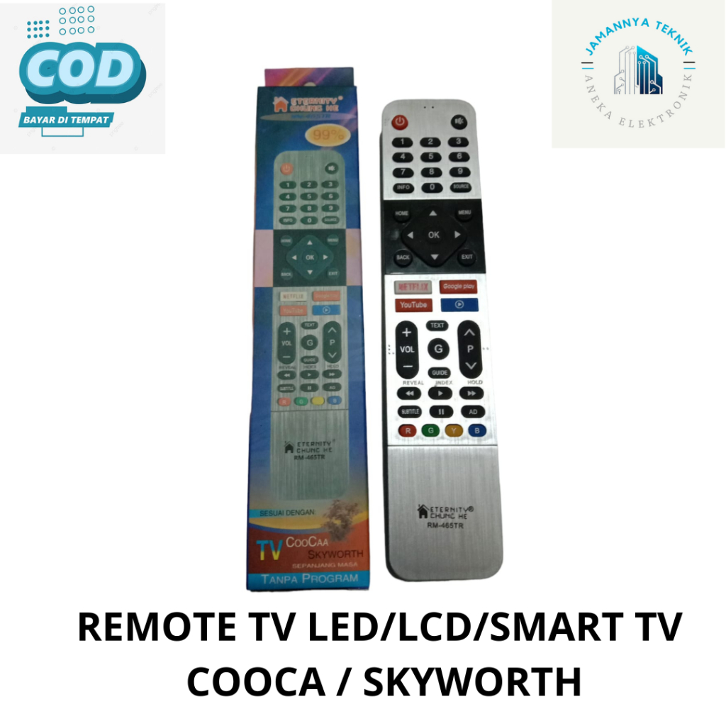REMOTE SMART TV COOCA REMOT TV LED LCD SMART TV SKYWORTH UNIVERSAL