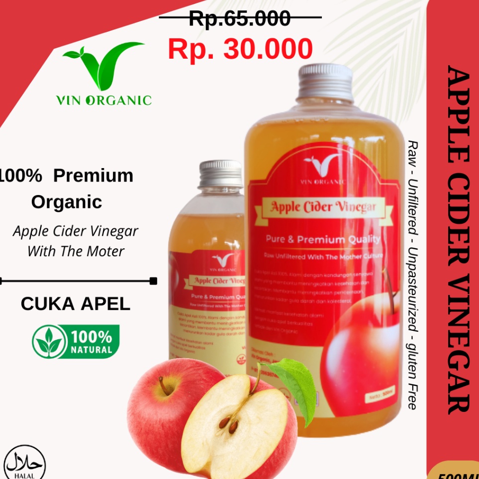 

More Info Here VIN APPLE CIDER VINEGAR CUKA APEL FERMENTASI APPLE VINEGAR WITH THE MOTHER MINUMAN DIET SEHAT CUKA APEL