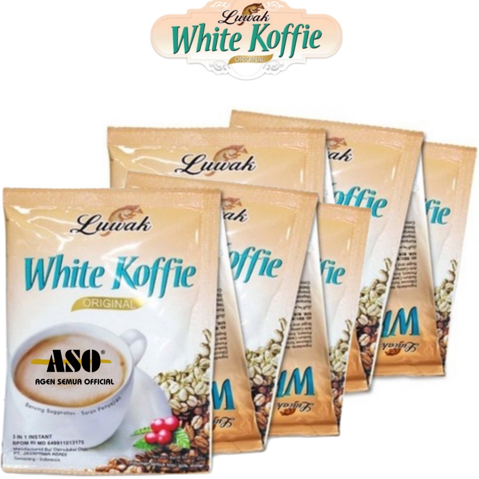 

Laku Keras Kopi Luwak white Coffe original 2g RENCENG ISI 1