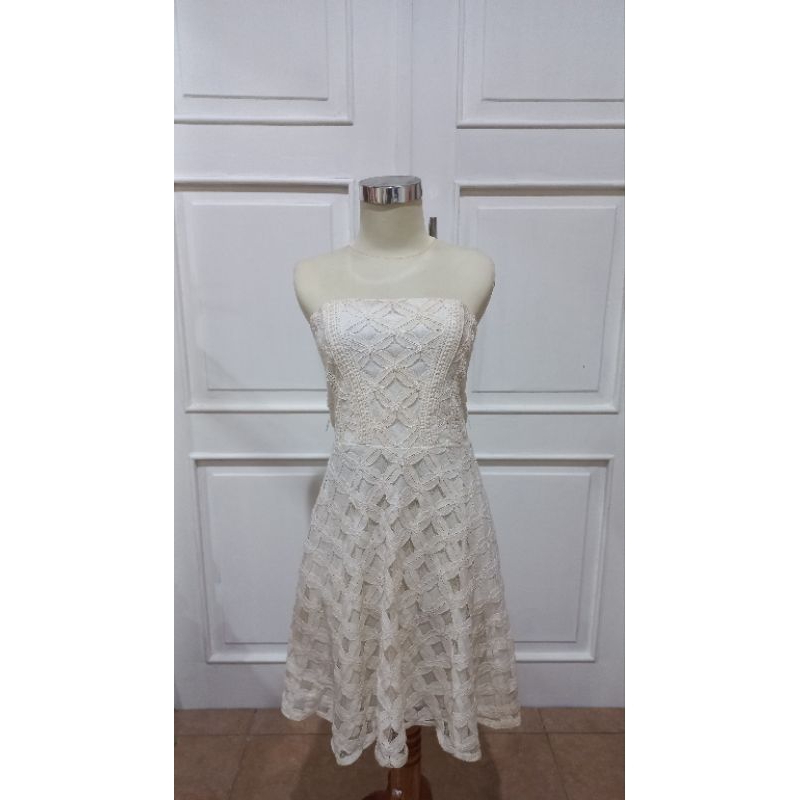 Tube Dress Preloved / Dress Kemben / Dress Renda / Cup Bra Included