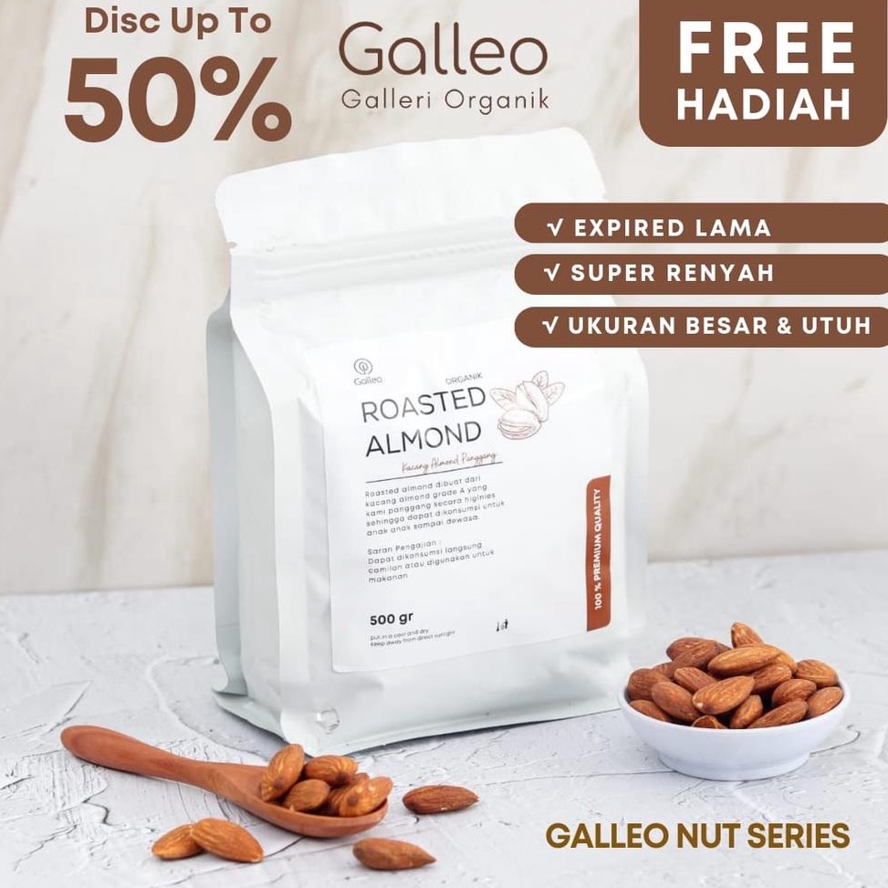 

Limited Product KACANG ALMOND PANGGANG 5 GR ROASTED ALMOND GALLEO