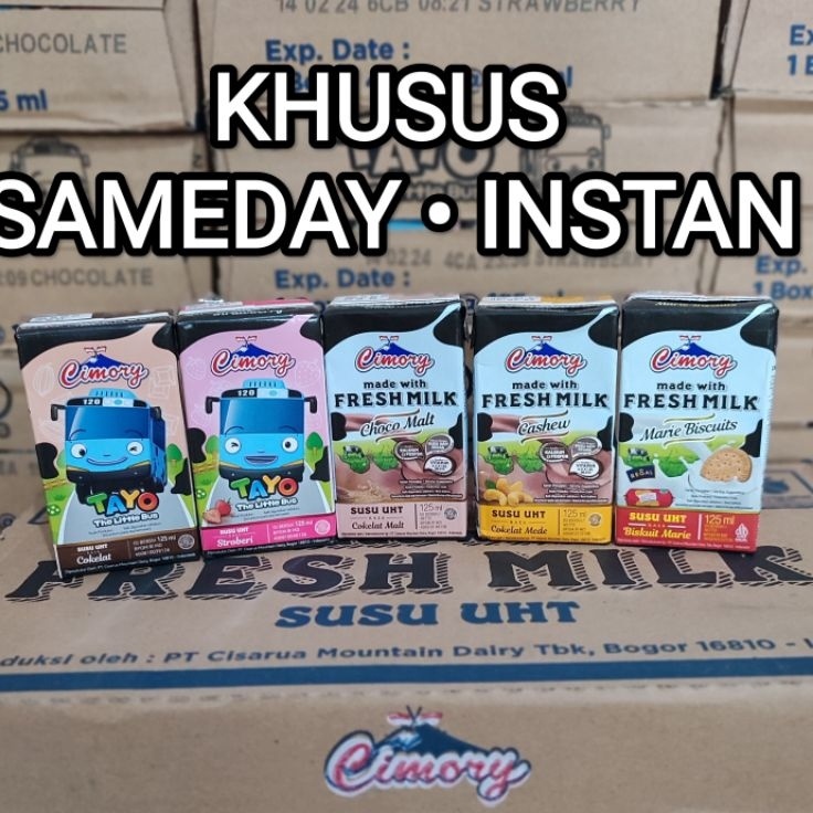 

Prioritas 1 DUS SUSU CIMORY UHT FRESH MILK 125ml 125 ml 1 KARTON SAMEDAY INSTANT