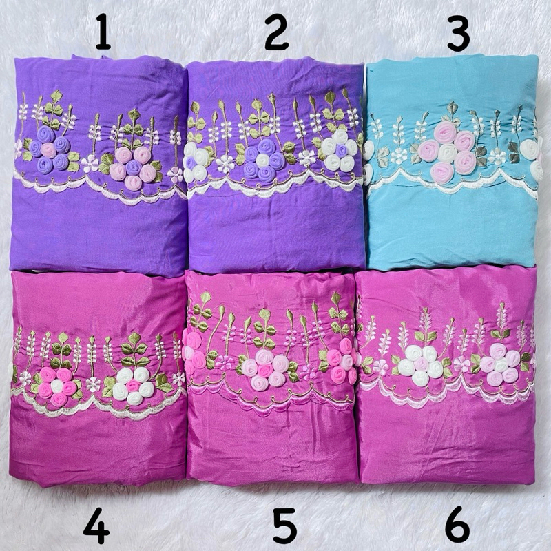 MUKENA BORDIR TILE TERUSAN LAJURAN KALUNG DEWASA