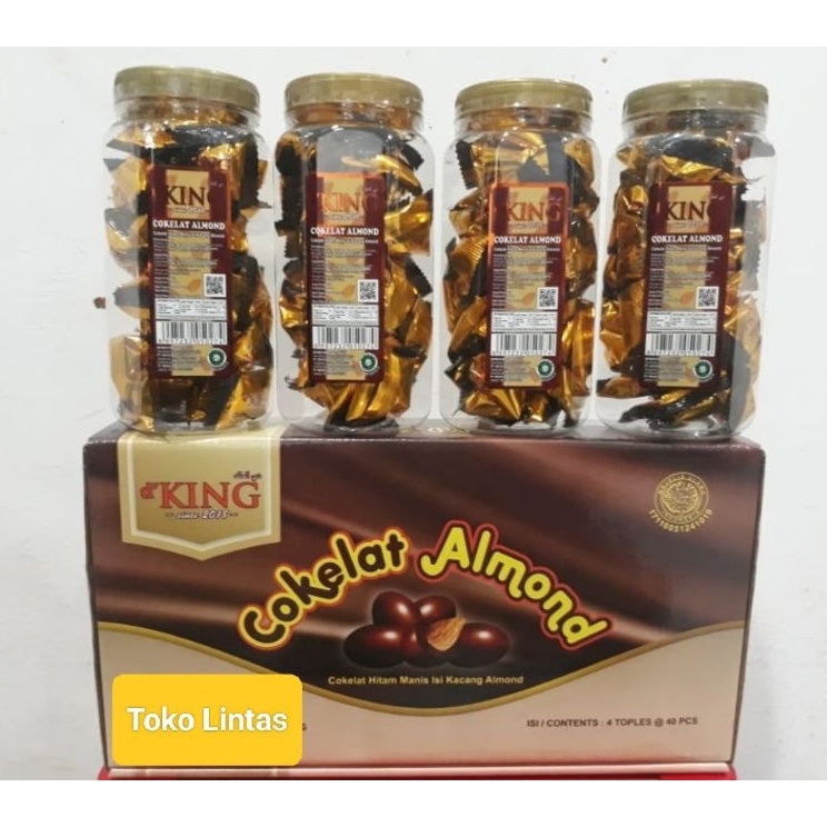 

Semangat Abis Cokelat Kacang Almond DKing Per Dus isi 4 Toples