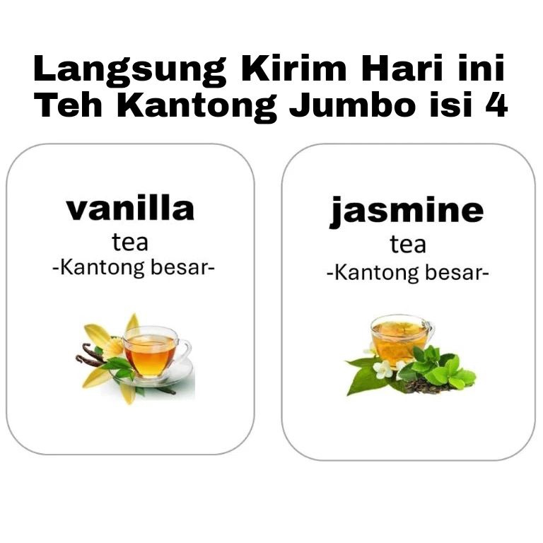 

Official Shop Teh Kantong Besar isi 4 Rasa Melati Jasmine Vanilla