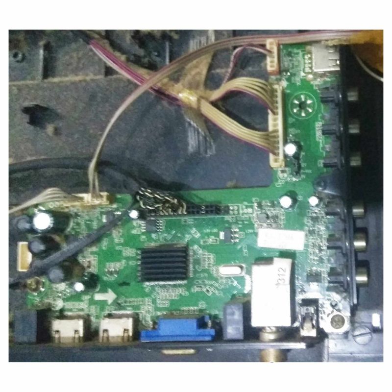MB mainboard dan PSU TV Polytron PLD 32D758