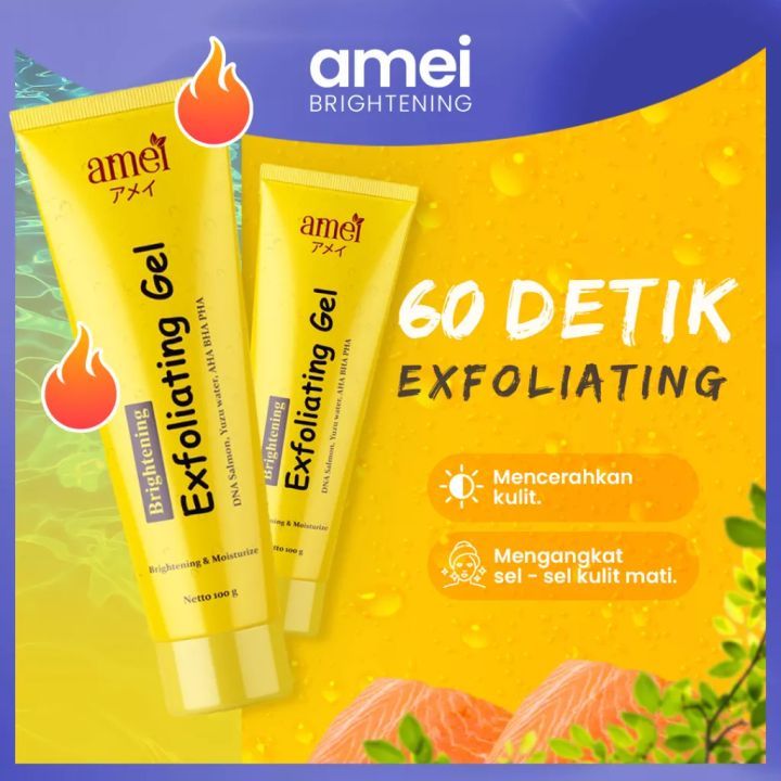 Amei Exfoliating Gel | Exfoliating Gel Wajah | Exfoliating Gel Aha | Perontok Daki | BPOM