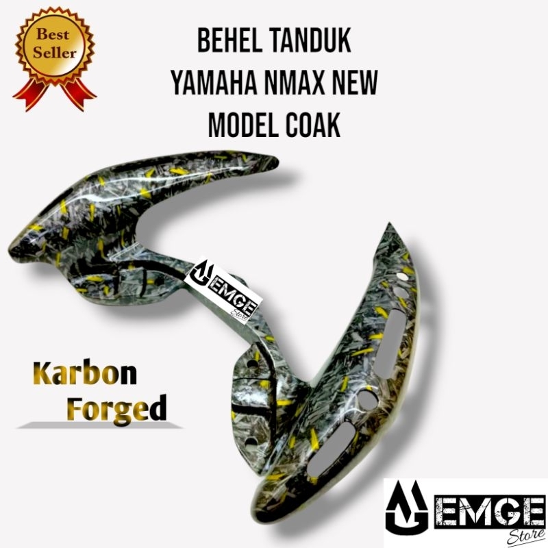 Behel Begel Nmax New Model Coak KARBON FORGED Behel Nmax New Lubang Coak Carbon Tanduk Nmax 155 Mode