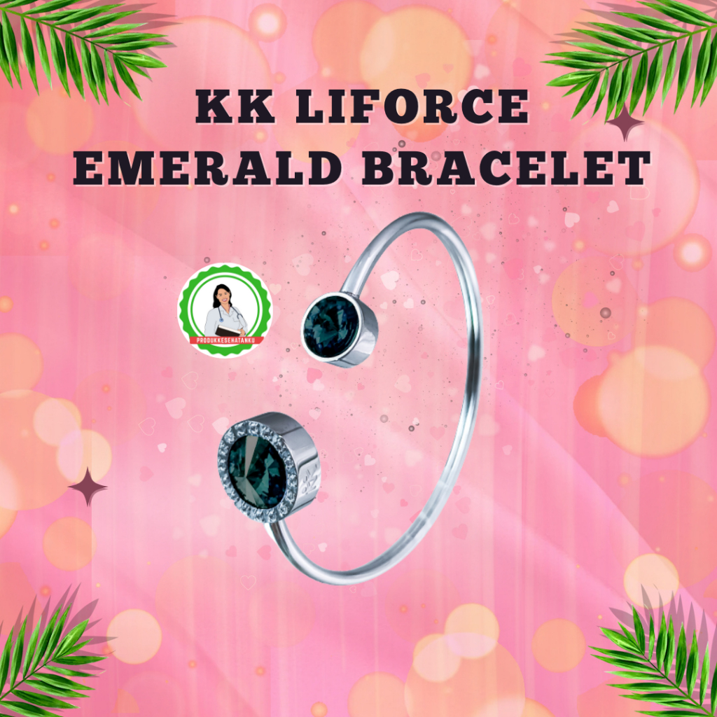 KK LIFORCE Bracelet Gelang Emerald Kesehatan Anti Radiasi Original KK Indonesia Paket Pemula