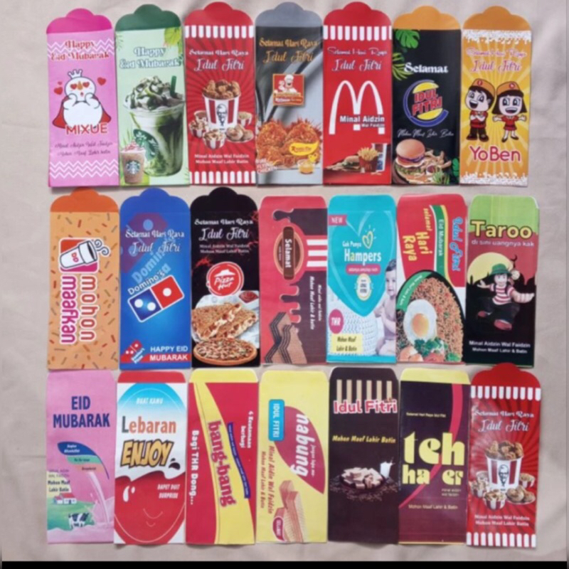 10pcs Amplop Snack Lebaran Panjang Amplop Snack Idul Fitri