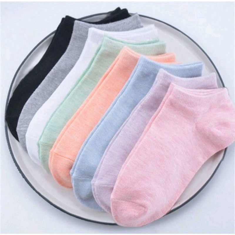 Kaos Kaki Polos Pendek Pria Wanita/Kaos Kaki Mata Kaki Polos