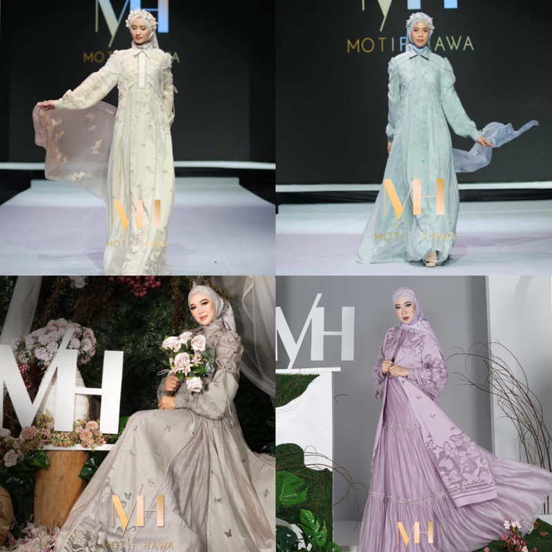 [MOTIF HAWA] GAMIS SYAR'I TERBARU / DRESS SET PRINTING  " BUTTERFLY SERIES " By Motifhawa Official