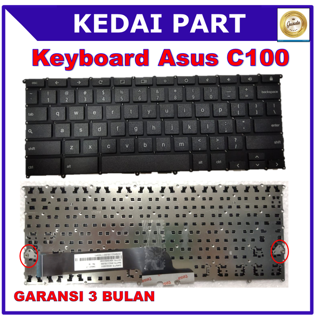 Keyboard Asus Chromebook Flip C100 C100p C100pa Black