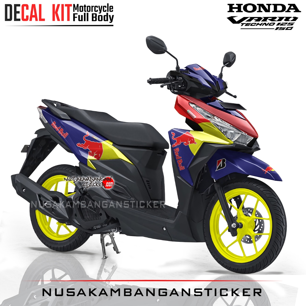 Decal Stiker All New Vario 125-150 Banteng Biru Sticker Full Body