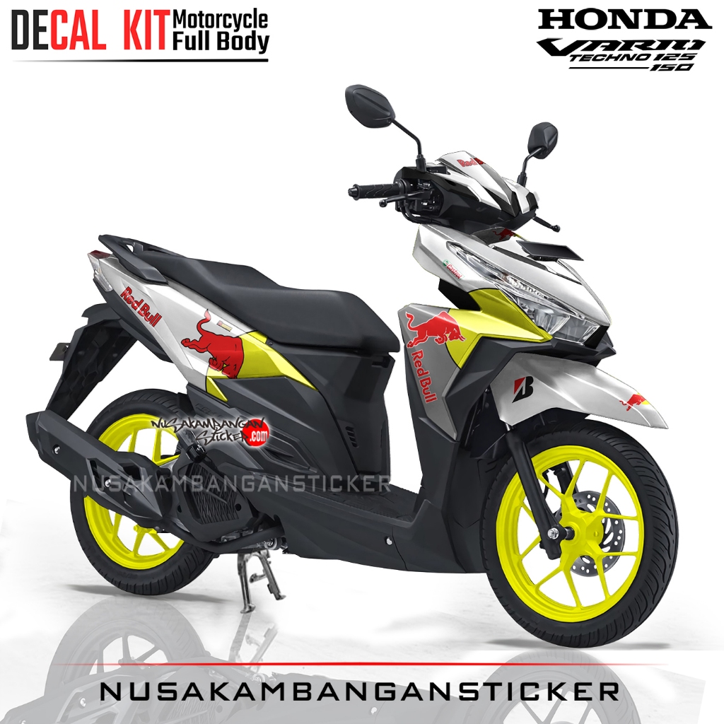 Decal Stiker All New Vario 125-150 Banteng Putih Sticker Full Body