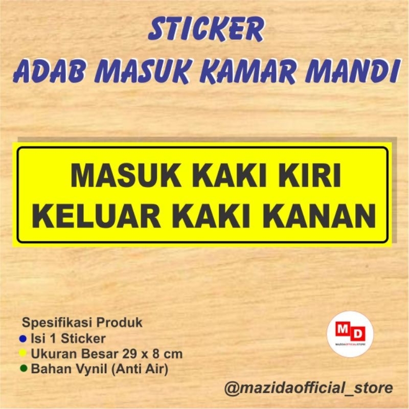 

Sticker Masuk Kaki Kiri Keluar Kaki Kanan Toilet Anti Air