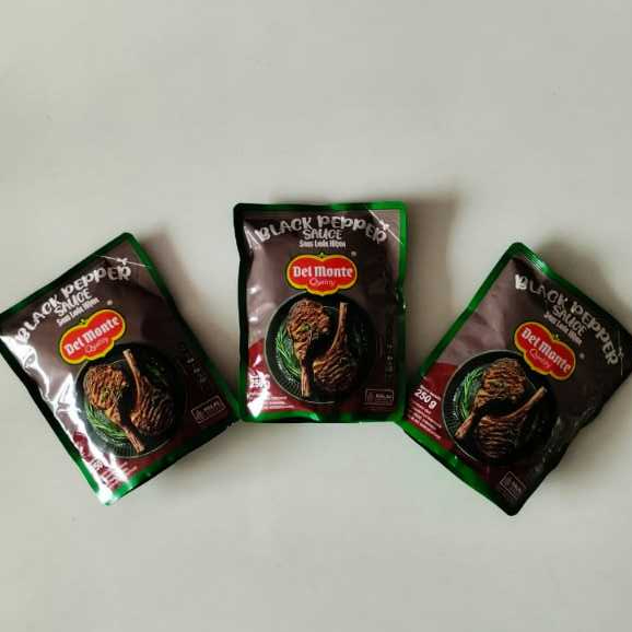 

Del Monte Black Pepper Pouch 250gram Saus Lada Hitam Halal BPOM