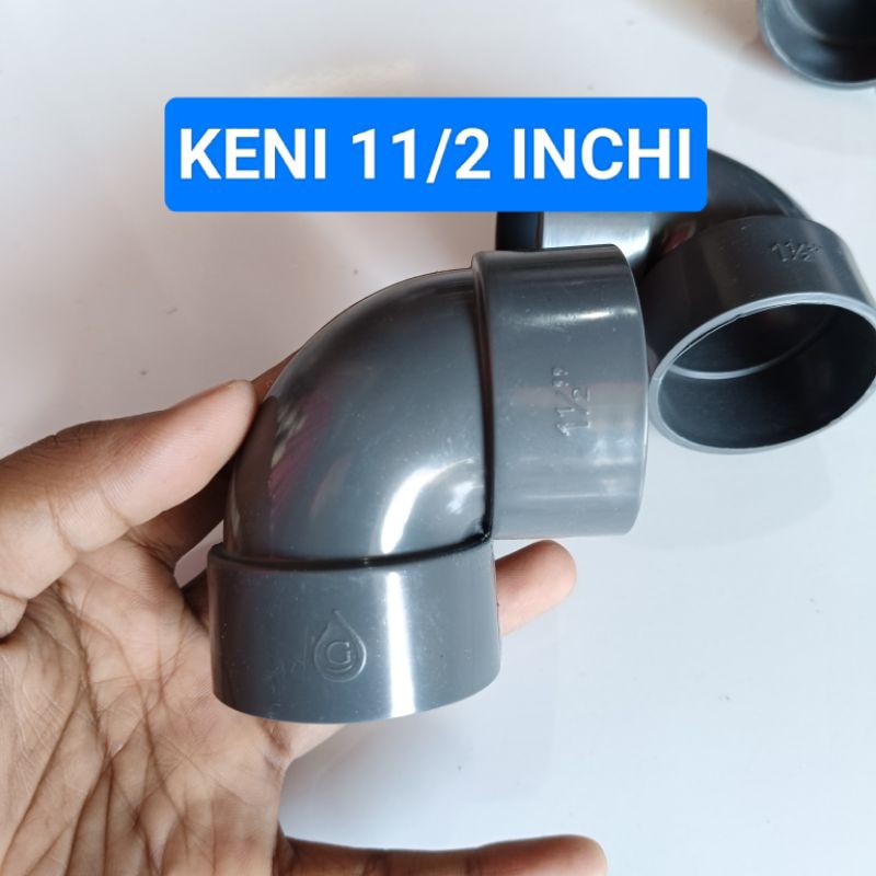 Fitting pipa Keni 11/2" inchi Knee elbow 1.5 inch