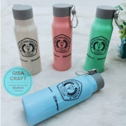 Gisacraft souvenir botol minum gandum,  botol minum, tumbler kaca, tumbler minum, botol minum gandum