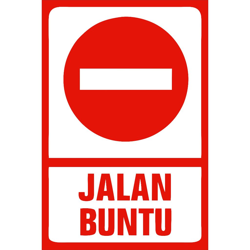 

RAMBU JALAN BUNTU akrilik
