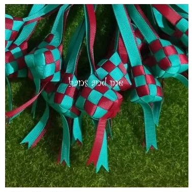 

Ketupat Hias Pita Grosgrain Idul Fitri isi Dakron Marun Tosca