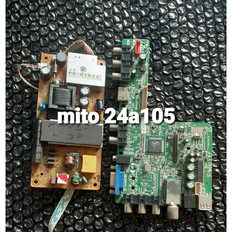 Mesin tv led MITO 24A105-Mesin tv led mito 24a105 (mb + psu)