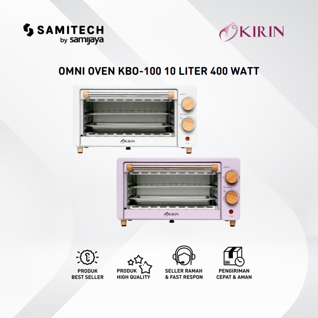 Oven Listrik Kirin KBO-100 Omni 10 Liter 400 Watt
