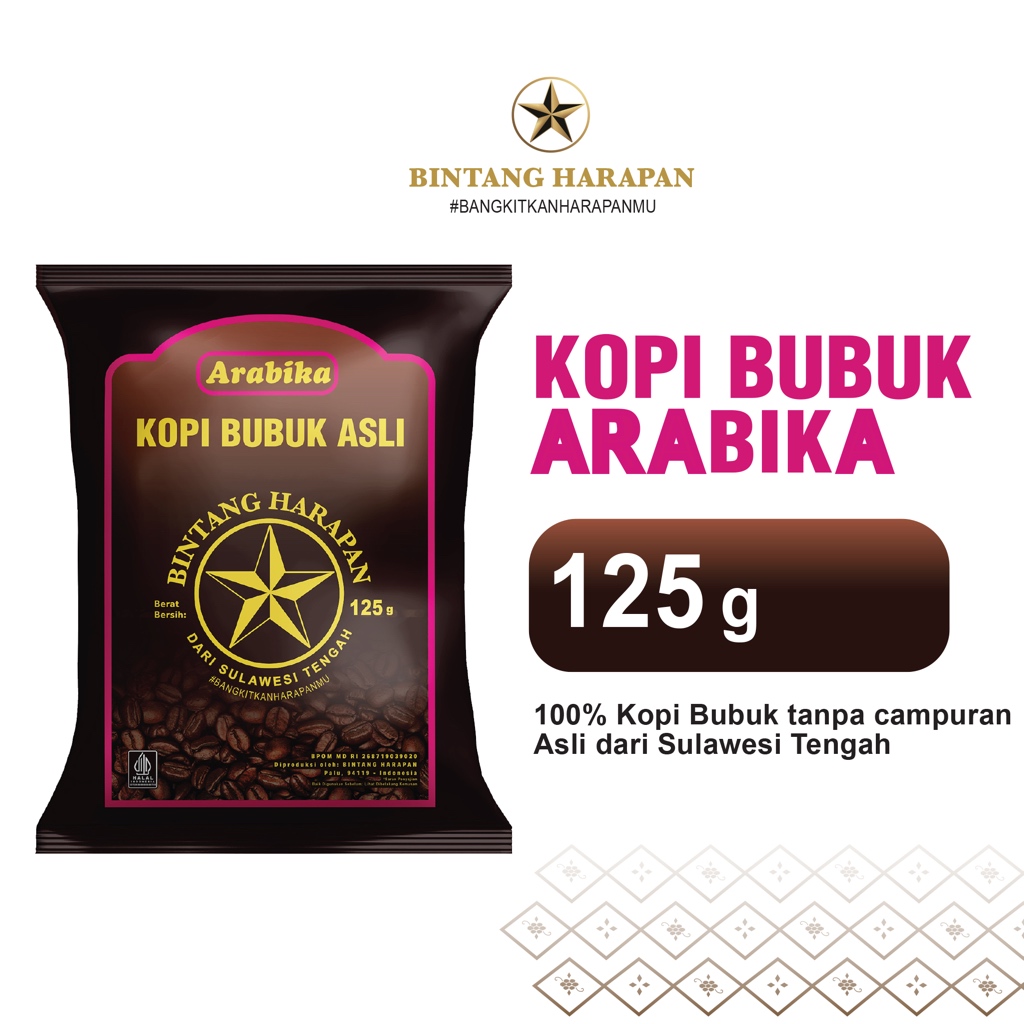 

Kopi Arabica Bubuk Bintang Harapan 125gr