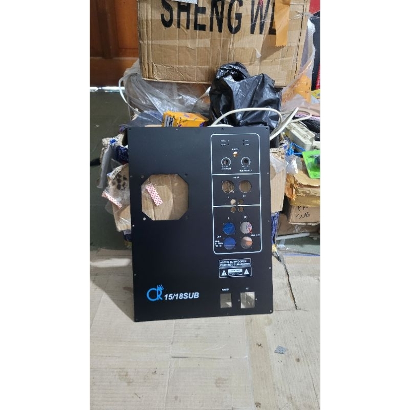 CR panel subwoofer 28 x 38 cm plat besi panel speaker aktif panel sub 28x38 barang sesuai foto kipas