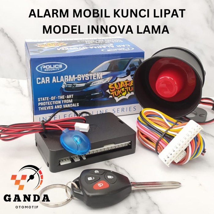 ALARM MOBIL / REMOTE MOBIL MODEL KUNCI INNOVA - ORIGINAL POLICE