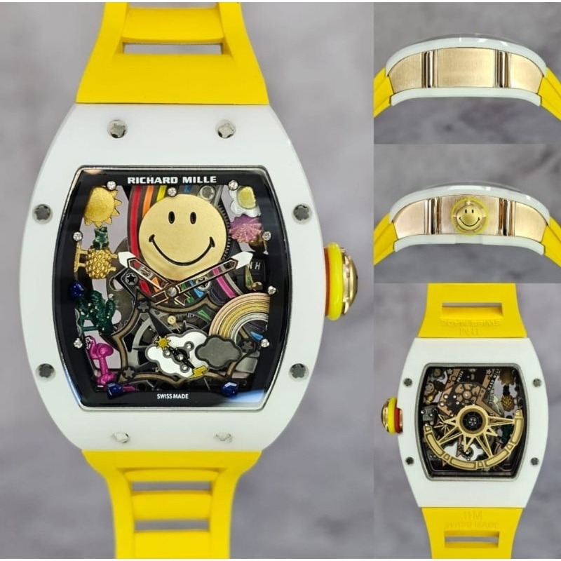 RM 88 Smiley Ceramic Dial Swiss Automatic / Jam Tangan Pria Swiss Otomatis Clean 1:1