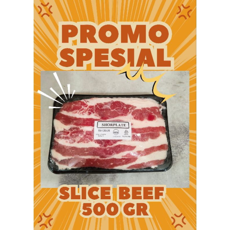 daging slice premium- aus shortplate beef slice 500gr | daging grill | daging Shabu yoshinoya