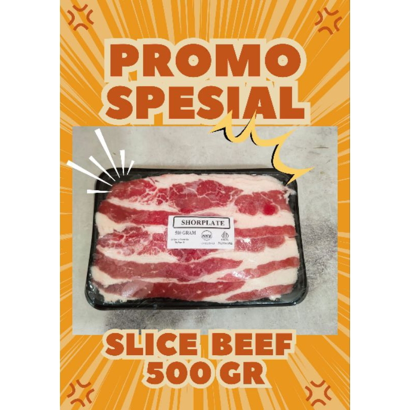 

daging slice premium- aus shortplate beef slice 500gr | daging grill | daging Shabu yoshinoya