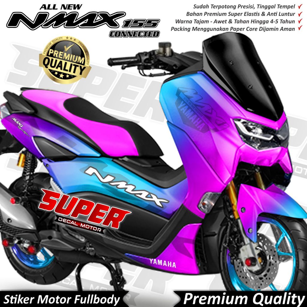 Decal Nmax New Fullbody 2020 2021 2022 2023 stiker nmax new / stiker nmax full body Motif Bunglon