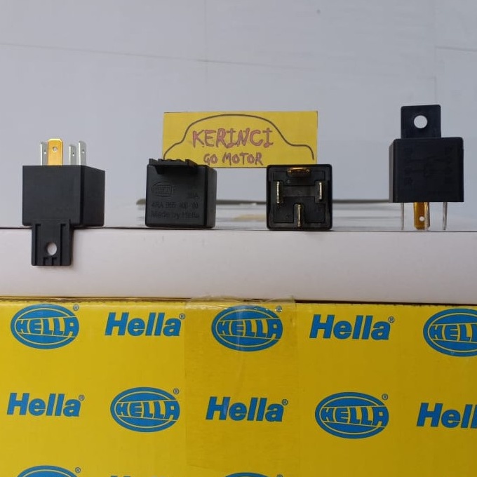 Wzc RELAY HELLA KAKI 4 12V 3A  RELAY KLAKSON HELLA  RELAY LAMPU HELLA