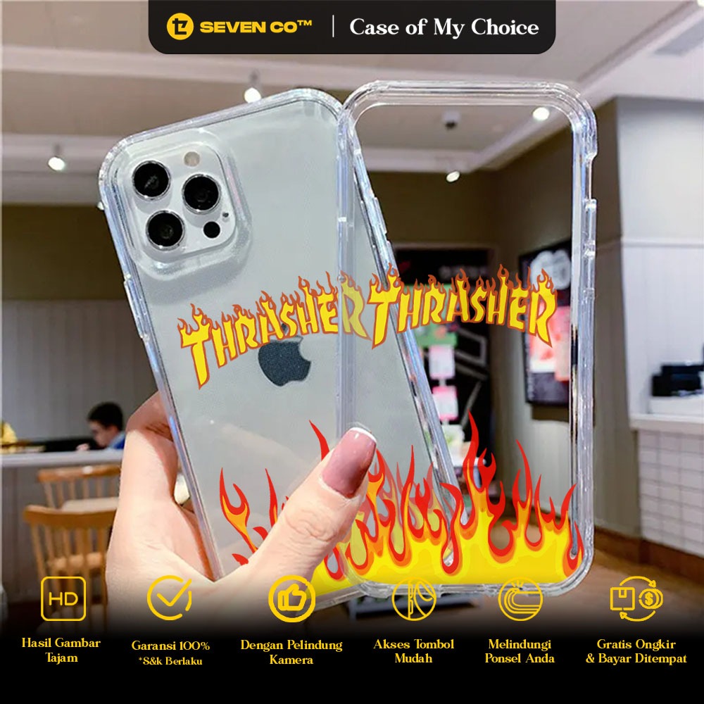 Promo Case POCO X5 X5 PRO 5G C40 F4 F4 GT  SevenCase [ THARASHER API KUNING ] Casing Hp Aesthetic Kesing Hp Karakter Anime Cassing Hp Motif Lucu Clear Case Infinix  Softcase infinix