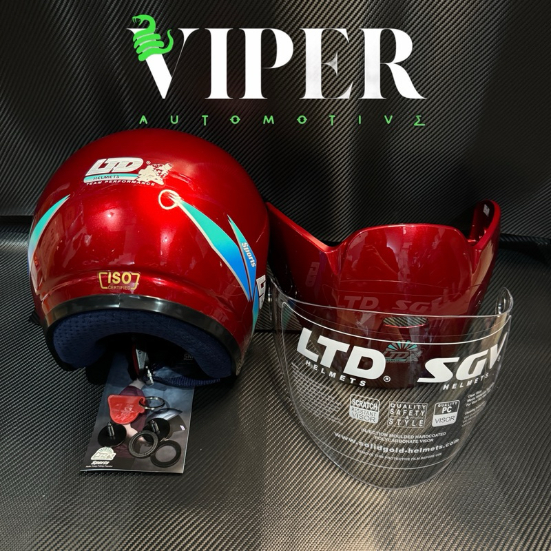 Helm LTD Sports Merah Kilat Merah Doff Pink Original Malaysia ISO SNI 100%