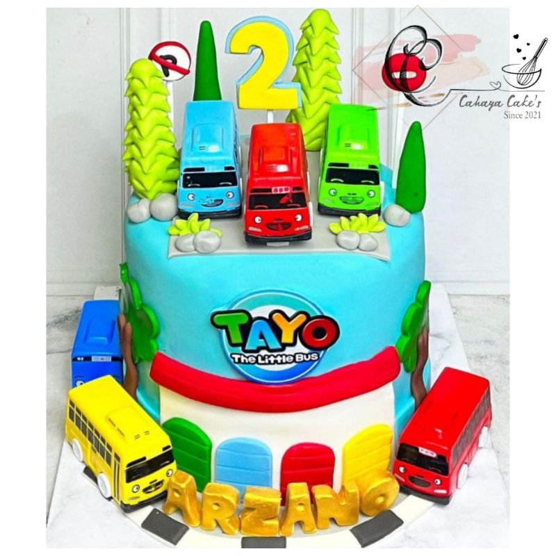 

Kue Ulang Tahun Mobil Tayo / Tayo Buss Cake / Kue Ultah Tayo