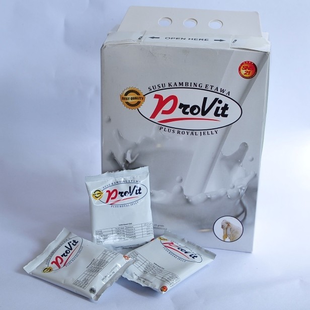 

SUSU KAMBING ETAWA PROVIT PLUS ROYAL JELLY HARGA 1 BOX ISI 50 SACHET 20 GR 100% ORIGINAL