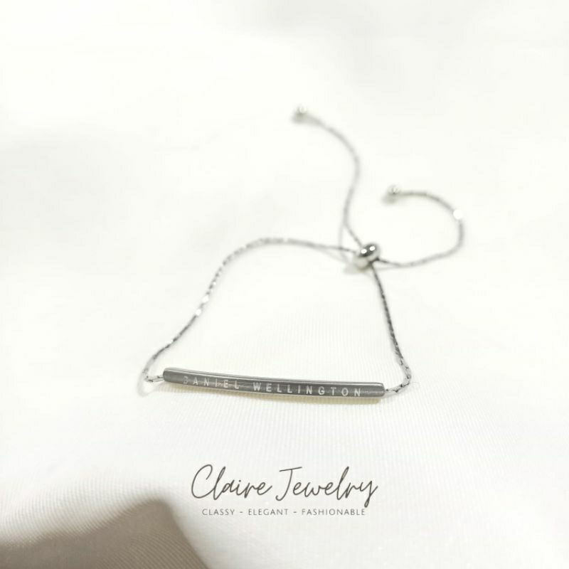 Gelang Serut Titanium Silver/ Gelang Daniel Wellington silver