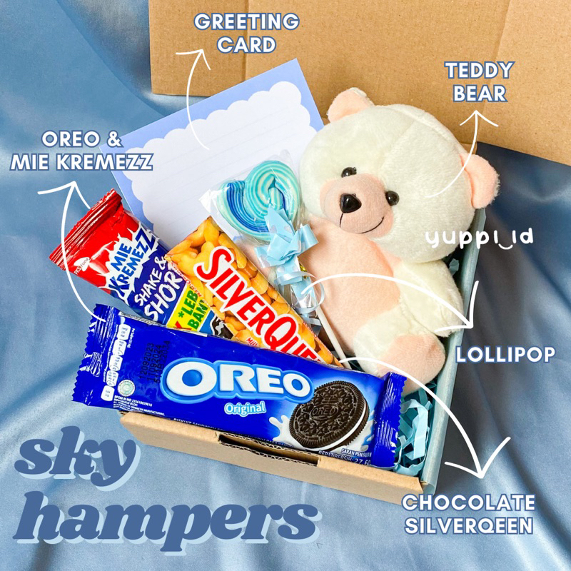 BLUE VALENTINE HAMPERS | 3 JENIS | LOVE COLLECTION | Hampers Valentine Isi Boneka Beruang Gantungan Boneka Teddy Bear Lollipop Permen Bentuk Hati Cokelat Buket Mini Hadiah Kado Unik Murah Wisuda Untuk Pacar