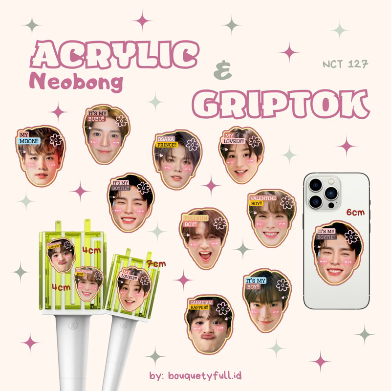 ACRYLIC CHARM NEOBONG/LIGHTSTICK/GRIPTOK/POPSOCKET NCT 127