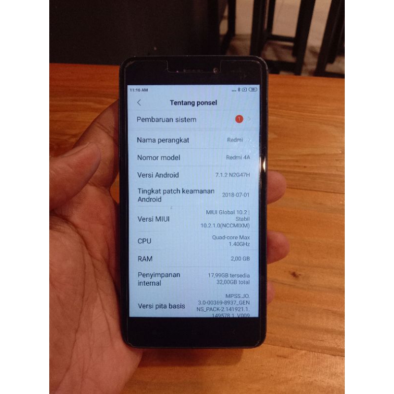 Xiaomi Redmi 4a Prime Ram 2/32 GB - Hp second bekas android 4g lte