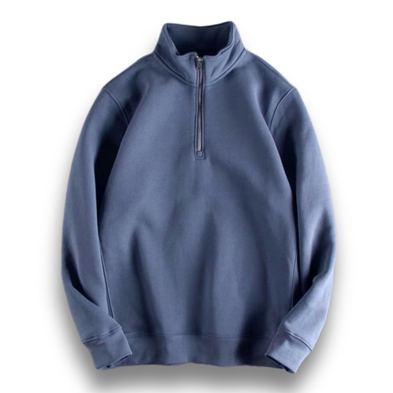 Half zipper Model Korea Sweater Jungkook Pria dan wanita