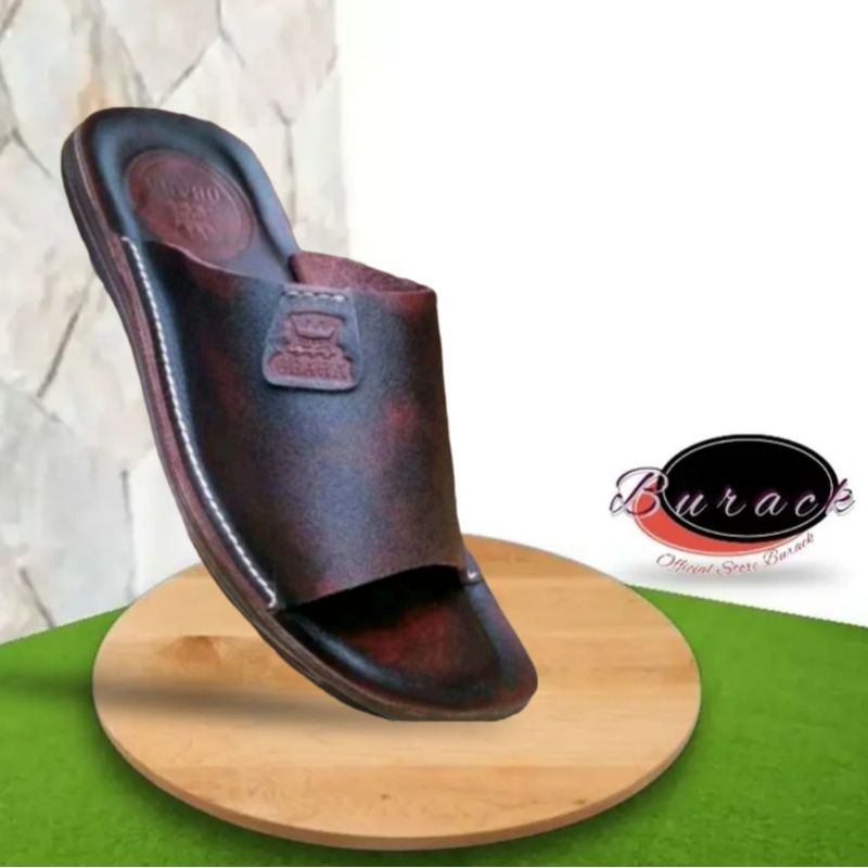 Sandal Slop Pria Matrial 100% Full Kulit Asli || Sandal || Sandal Pria