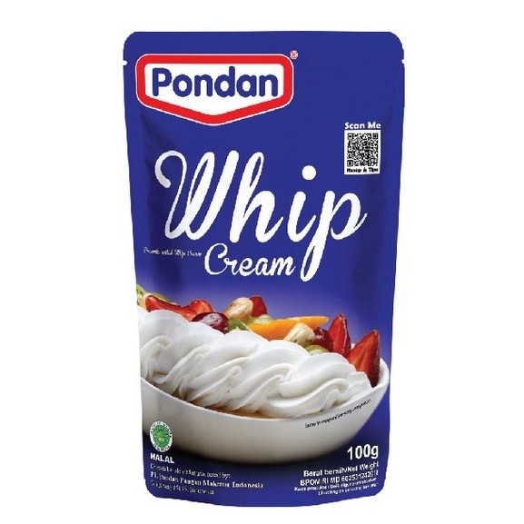 

Pondan Whip Cream 100g & 200gr Whipping Cream Bubuk