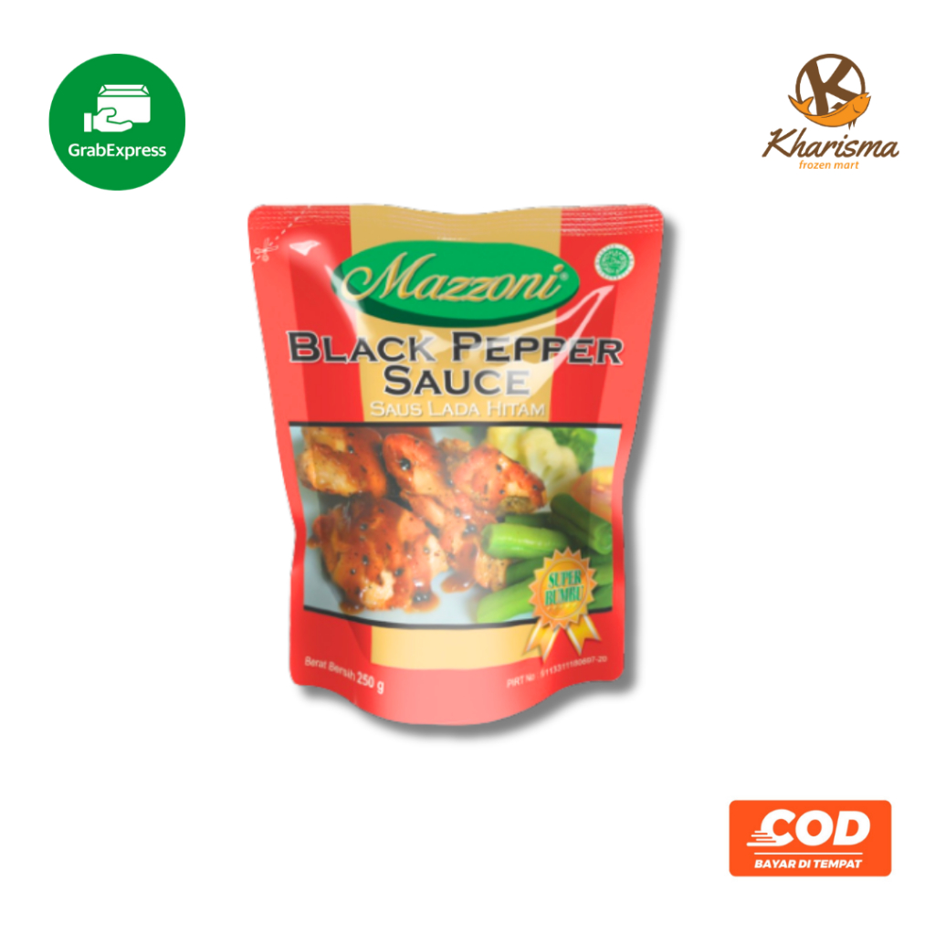 

Mazzoni Saus Lada Hitam Bumbu Dapur Instan 250g Kharisma Frozenmart