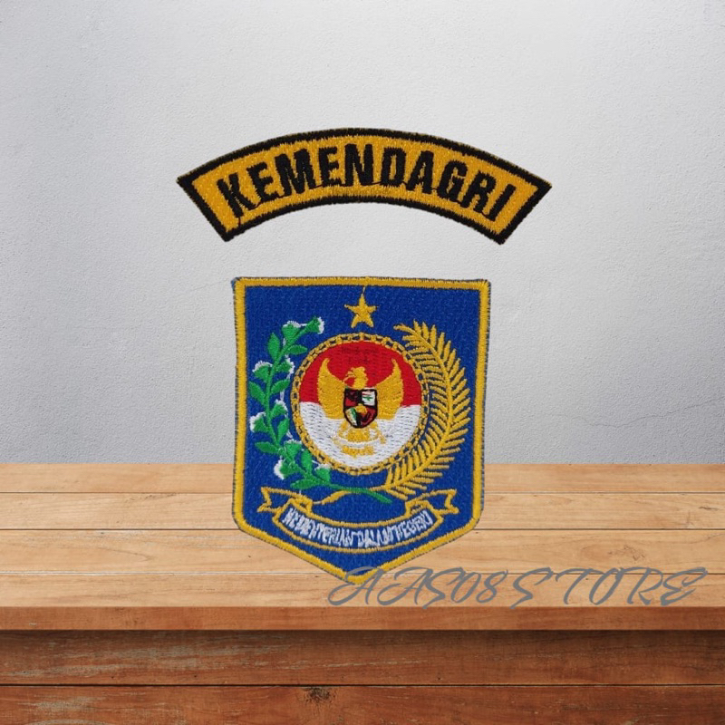 LOGO BORDIR KEMENDAGRI EMBLEM KEMENDAGRI PATCH BEDGE KEMENDAGRI