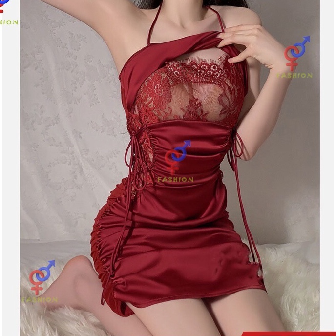 Paling Murah Baju Tidur Lingerie Satin Renda Seksi WanitaGaun Mini Wanita SutraPiyama Gaun Lingerie 