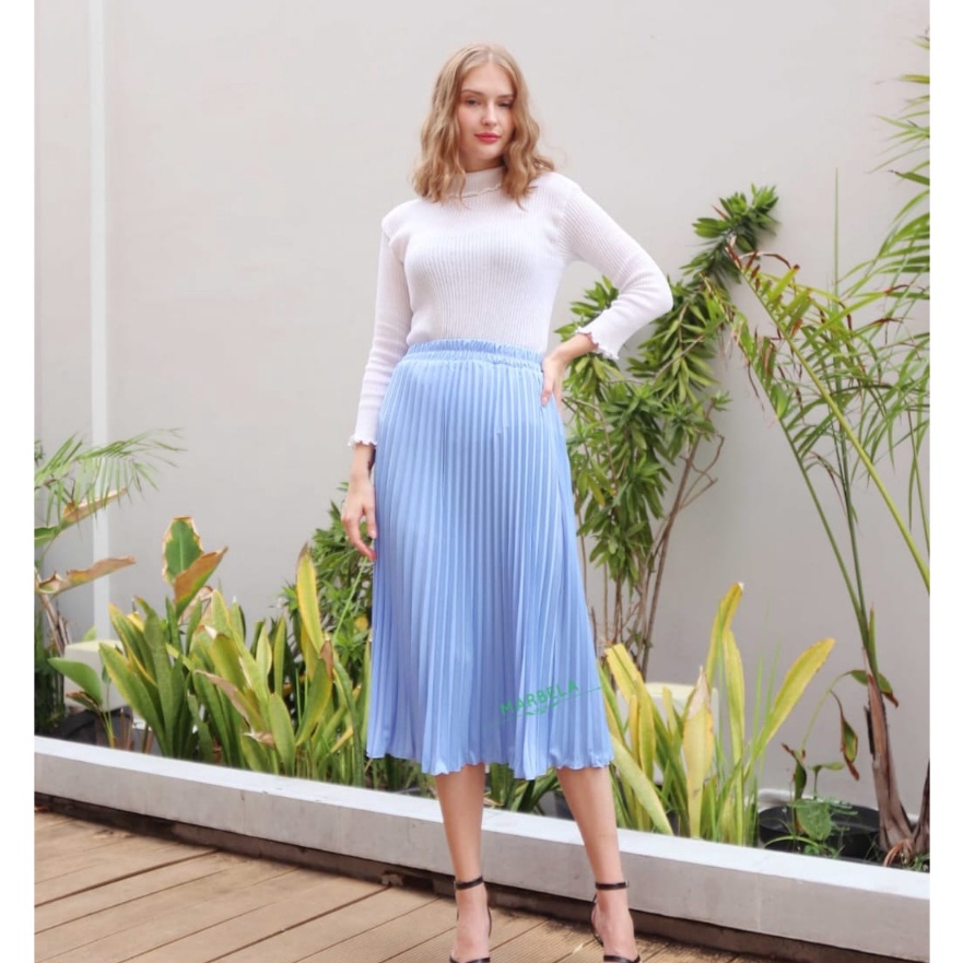 Star Seller 4 MBL Rok Plisket Pleated Skirt Midi  Rok Plisket 78